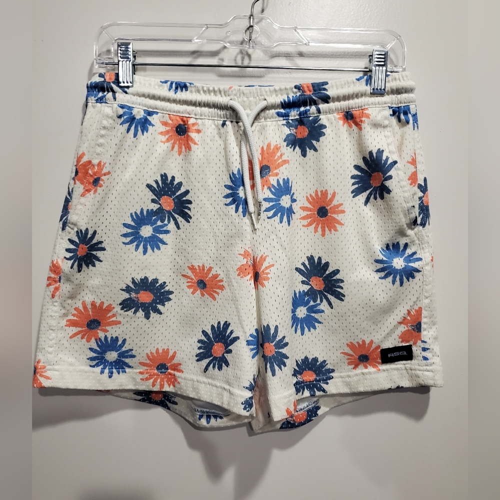 RSQ Women's Floral Print Mesh Shorts Medium